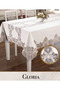 Gloria Model Cream Linen Single Tablecloth 160X300 cm Lace Stylish Dining Tablecloth - 4