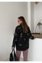 Women's Denim Jacket with Beaded Embroidery on the Front and Back Sleeves - 8