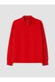 TWO MT SHOP QUALITY KOOR SPORT Red Scuba Fabric Solid Loose & Oversized Women's Sweatshirt - 5