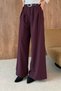 Pleated Pants, Burgundy - 2