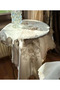 Salon set 5 piece embroidered tablecloth runner set dowry simella model cream-cappuccino - 5