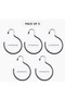 Closet Organizer Hooks, Silicone-Coated Coil Hanger with Chrome S-Hooks for Scarves, Belts, Ties and Bags (Pack of 5) - 4