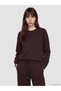 TWO MT SHOP QUALITY XSIDE Brown Soft-Touch Oversized Women's Sweatshirt