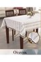 Authentic Model Cream 150X220 cm Cotton Tablecloth Tablecloth Stylish Dining Table - 4