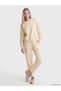 Two Mt Shop Quality Lcw Vision Beige Oval Collar Oversize Women's Sweatshirt