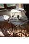 Çeyizlik Gülseda Model Cream-Cream 5 Piece Linen Tablecloth Runner Set No 896 - 4