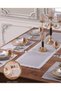 Zara Dinner Set for 6 People 7 Piece Supla Runner Table Set Gray-Cream Modern Dowry Tableware - 5