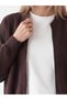 TWO MT SHOP QUALITY LCW Vision Plum Interlock Solid Women's Zipper Sweatshirt - 4