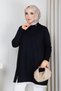 Women's Skirt with Tulle Detail and Pearl-Embellished Mercerized Knit Tunic - 4