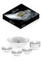 Milos - 7-Piece Glass Salad and Serving Bowl Set: 1 20-cm Salad Bowl and 6 10-cm Snack Bowls - 4