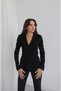 Steel-Knit Cardigan with Black Buttons
