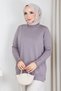 Women's Ruffle Detail Rayon-Mercerized Knit Sweater Tunic - 2