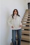 Ecru Wool Blend Hooded Cardigan - 3