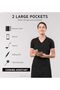 2 Pack Adjustable Bib Apron Waterdrop Resistant with 2 Pockets Cooking Kitchen Aprons for BBQ - 4