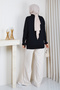 Women's Ruffle Detail Rayon-Mercerized Knit Sweater Tunic - 7