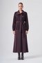 1045 Wide-Collar, Front Zippered Velvet Two-Piece Set with Skirt