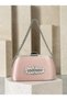 Powder Pink Satin Clutch Bag with Stone-Embellished Design and Silver Accents, Chain Strap, for Women—Evening Wear, Weddings, and Engagements - 3