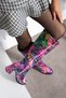 FELIPE COLORFUL SNAKE-SKIN BELOW-THE-KNEE ZIPPED HEELED BOOTS