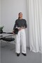 Ecru Curved Barrel Pants