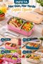 2-Compartment 150–300 ml Stainless Steel Food and Meal Container with Locking Lid, Portable - 2