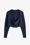 Navy Blue Turtleneck Blouse and Bolero Knit Set - 7