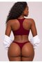 Women's Ribbed Knit Corded Fabric Underwear Set - 2