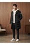 MEN'S WINTER DOWN JACKET WITH REMOVABLE HOOD