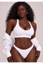 Women's Ribbed Knit Corded Fabric Underwear Set