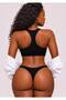 Women's Ribbed Knit Corded Fabric Underwear Set - 2