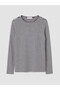 TWO MT SHOP QUALITY LCW EVERYDAY Ecru Rib Knit Checkered Slim-Fit Long-Sleeve Women's Bodysuit