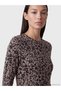 LCW EVERYDAY Brown Jersey Patterned Slim-Fit Long-Sleeve Women's Bodysuit—The ALITA CITY Difference - 3