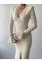 Premium Midi Dress with Lace Details - 5