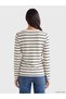 LCW EVERYDAY Ecru Jersey Striped Slim-Fit Long-Sleeve Women's Bodysuit—The ALITA CITY Difference - 4