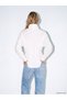 TWO MT SHOP QUALITY LCW Vision Ecru Stand-Up Collar Women's Peplum Blouse with Boat Neck Shirt Collar - 6