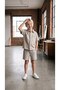 Boys' Beige Shirt and Shorts Set
