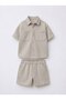 Boys' Beige Shirt and Shorts Set - 2
