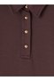 LCW EVERYDAY Burgundy Scuba Fabric Solid Standard & Regular polo collar long dress—The ALITA CITY Difference - 6