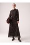 LCW STUDIO Purple Chiffon-Print Standard & Regular Shirt Collar Long Dress, Featuring the ALITA CITY Touch