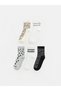 Alita City Ecru Patterned 5-Piece Pack Women's Socks with a Difference