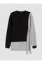 LCW Modest Black Interlock Striped Standard & Regular Women's Sweatshirt Tunic—The ALITA CITY Difference - 5