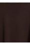 LCW Curve Brown Interlock Plain Loose & Oversized Long-Sleeve Women's T-Shirt, Featuring the ALITA CITY Touch - 4