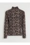 LCW EVERYDAY Beige Jersey Leopard Print Super Skinny & Extra-Tight Long-Sleeve Women's Bodysuit—The ALITA CITY Difference - 6