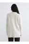 Alita City Lcw Modest Ecru Knitwear Patterned Loose & Baggy Women's Tunic with a Difference - 4