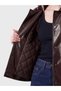 LCW Vision Burgundy Faux Leather Straight-Cut Oversized Women's Leather-Look Jacket, Featuring the ALITA CITY Touch - 5