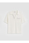 LCW EVERYDAY Ecru Interlock Plain Standard & Regular Short-Sleeve Women's T-Shirt, with the ALITA CITY Touch - 5