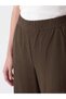 LCW Modest Brown Solid Standard & Regular Wide-Leg Women's Pants, Featuring the ALITA CITY Touch - 3