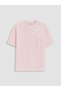 LCW Modest Pink Jersey Loose & Oversized Short-Sleeve Women's T-Shirt, Featuring the ALITA CITY Touch - 5