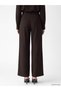 LCW Modest Brown Solid Standard & Regular Wide-Leg Women's Pants, Featuring the ALITA CITY Touch - 4