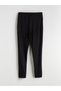 LCW Grace Black Ponte Solid Standard & Regular narrow leg women's pants, with the ALITA CITY Touch - 6