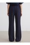 LCW Vision Navy Blue Straight-Leg & Slim-Fit Flared Women's Pants, Featuring the ALITA CITY Touch - 5